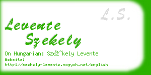 levente szekely business card